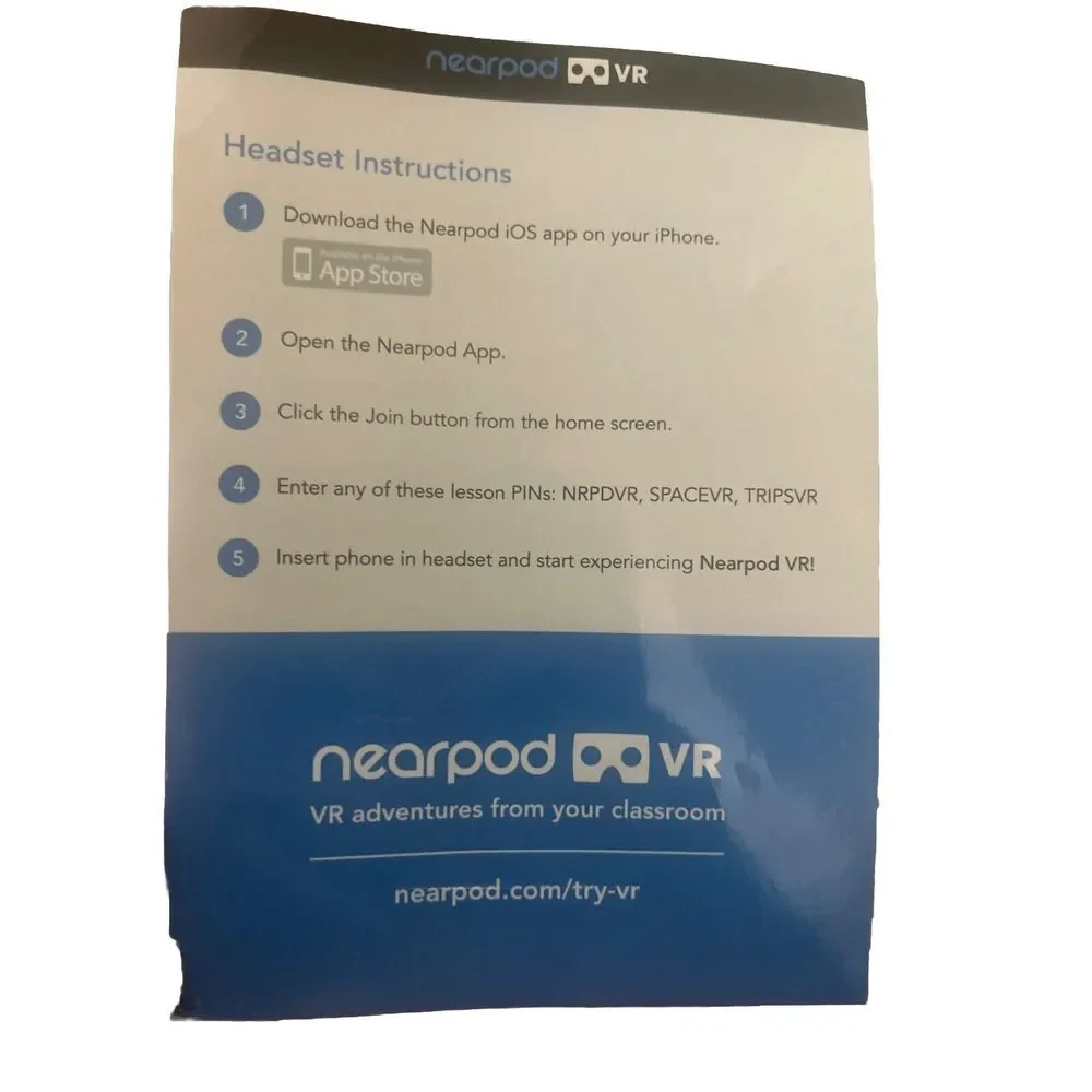 Box Of 6 Nearpod‎ Virtual Reality Headsets . VR Adventure For School Classroom.